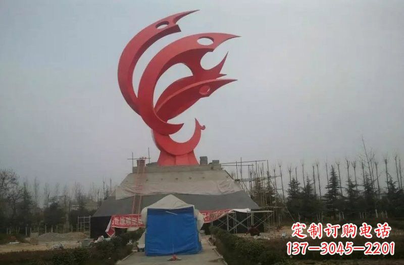 广西广场不锈钢凤凰雕塑222