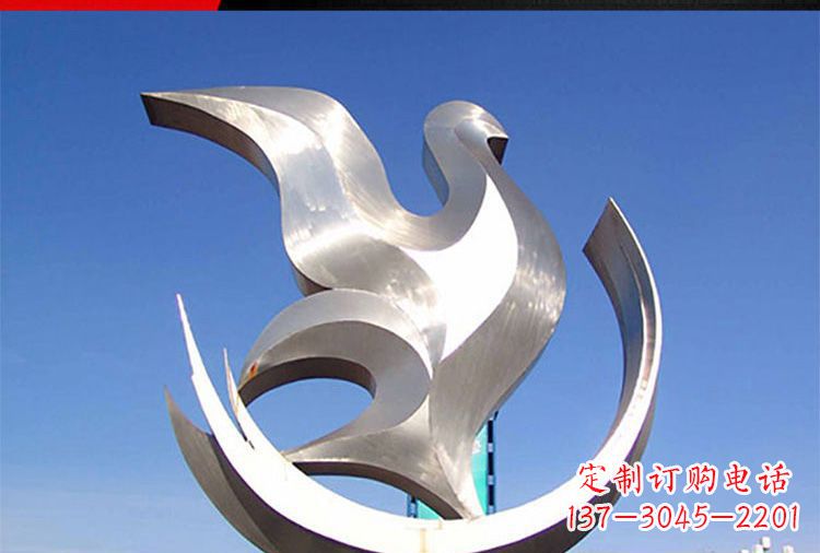 广西广场不锈钢鸽子摆件雕塑