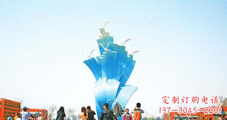 广西光彩熠熠的海鸥雕塑