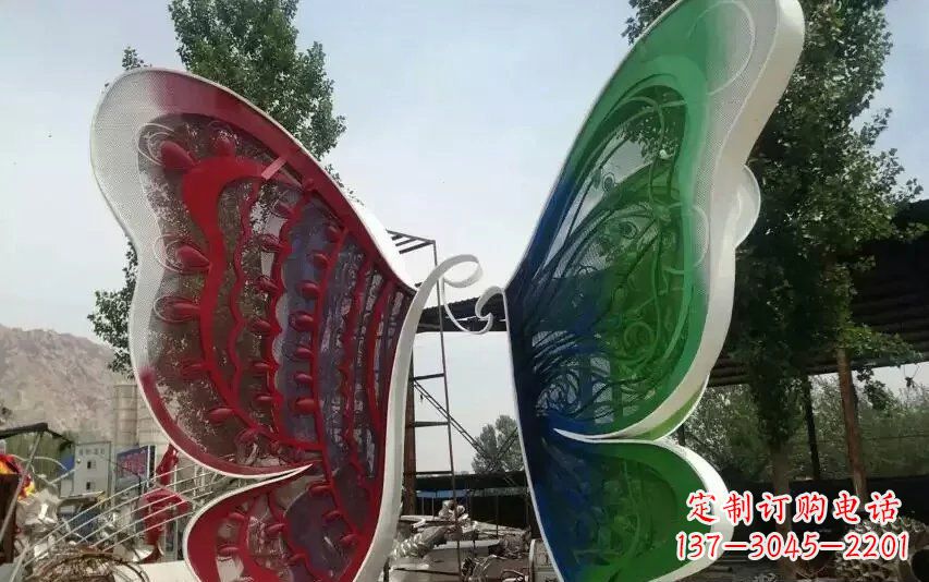 广西广场不锈钢蝴蝶雕塑 (3)