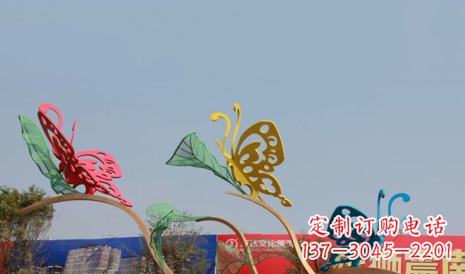 广西广场不锈钢蝴蝶雕塑