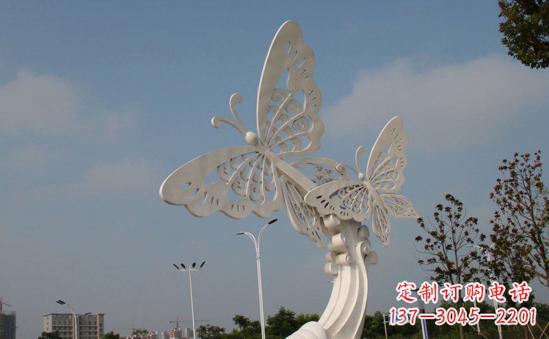 广西完美的蝴蝶不锈钢雕塑
