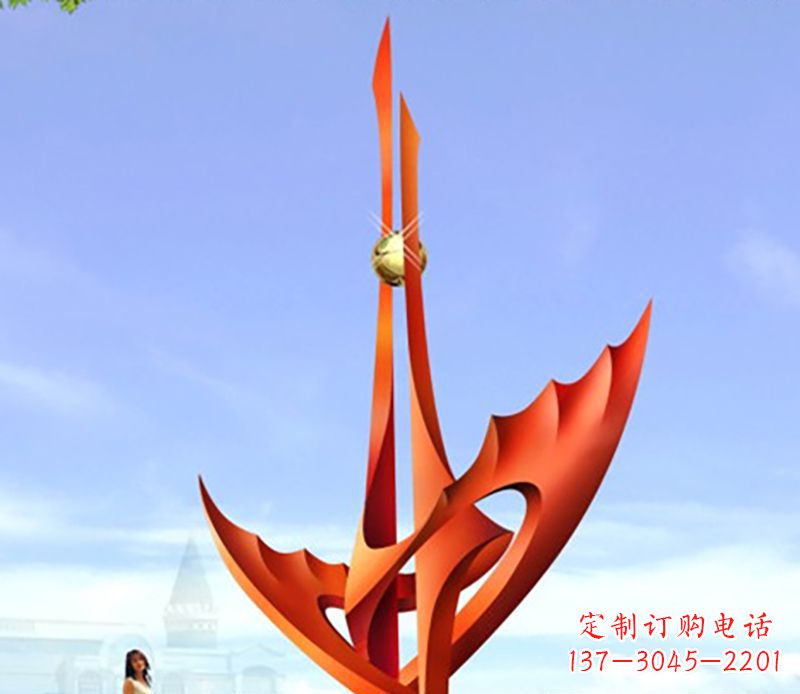 广西不锈钢火炬抽象雕塑