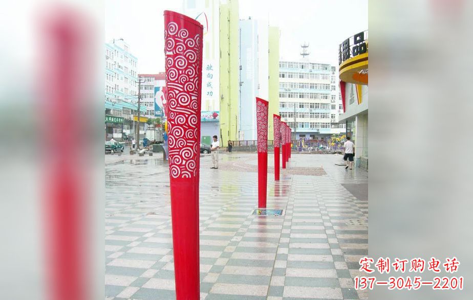 广西广场不锈钢火炬雕塑