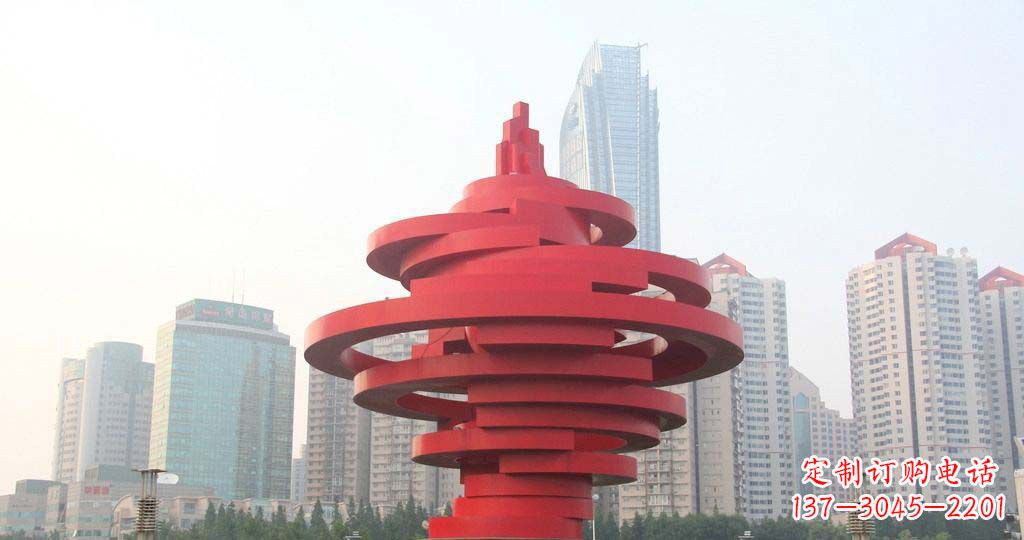 广西广场不锈钢火炬雕塑