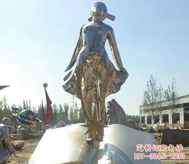 广西艺术精灵,不锈钢美女雕塑