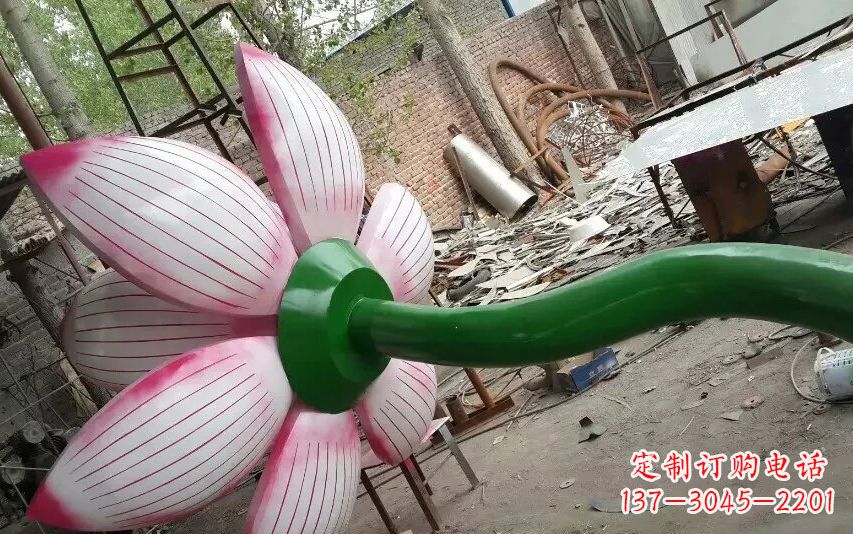 广西中领雕塑-精致无比的不锈钢莲花雕塑