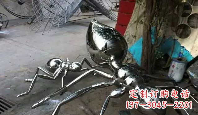 广西中领雕塑|不锈钢蚂蚁雕塑