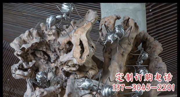 广西广场不锈钢蚂蚁上树景观雕塑