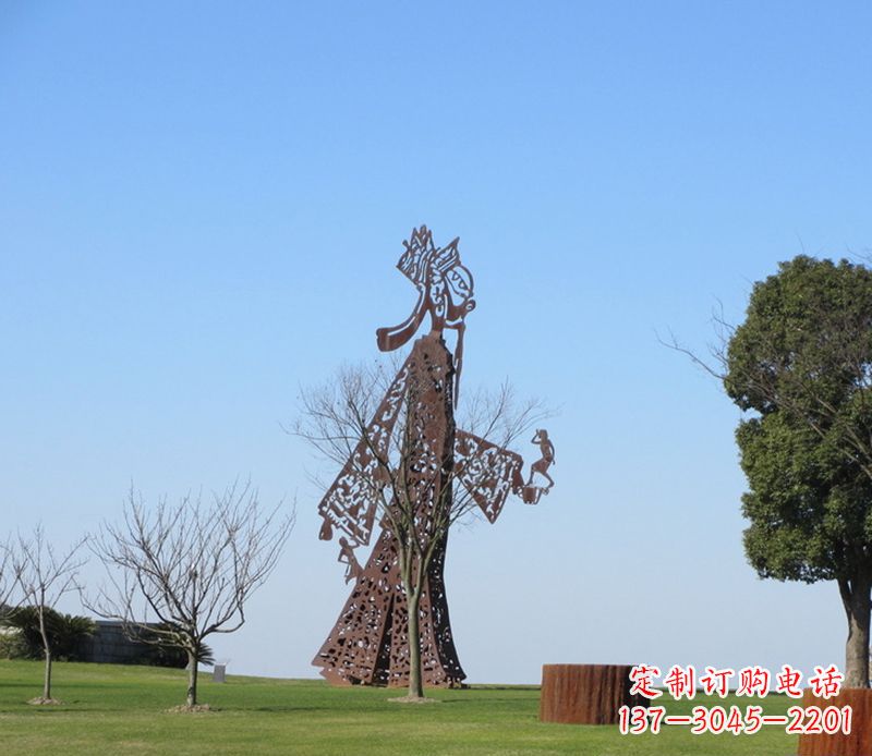 广西全新不锈钢艺术皮影戏雕塑
