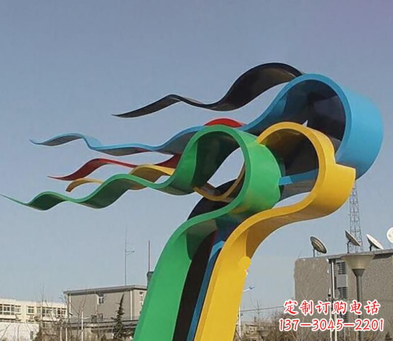 广西现代时尚飘带景观雕塑