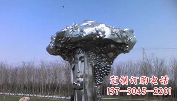 广西中领雕塑|不锈钢葡萄抽象雕塑