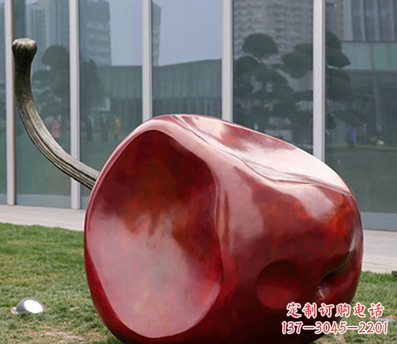 广西优雅大气的不锈钢苹果雕塑