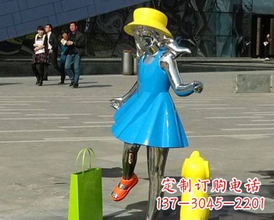 广西中领雕塑:极致的不锈钢小女孩雕塑