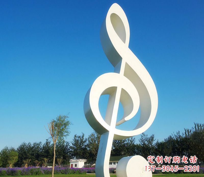 广西广场不锈钢音符雕塑