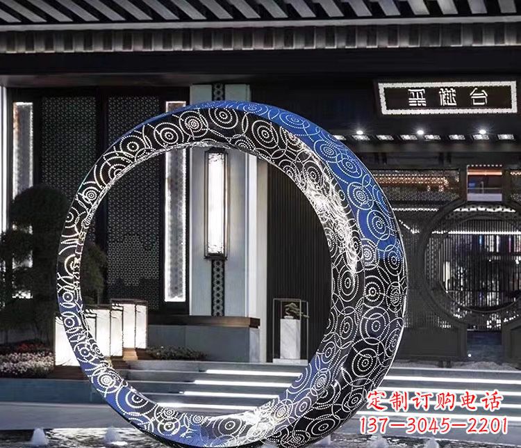 广西精致圆环喷泉雕塑陪伴你的绿色城市