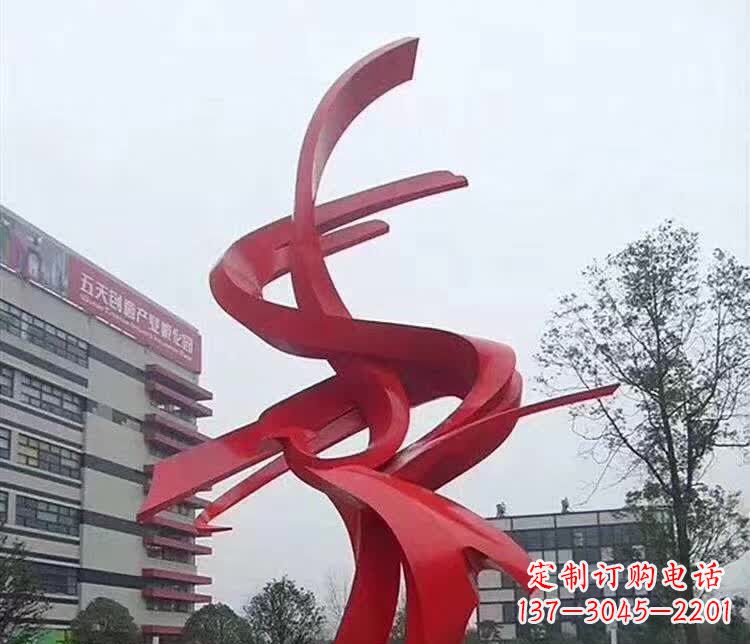广西广场抽象凤凰不锈钢雕塑1