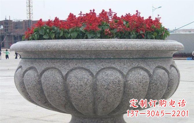 广西广场大理石花盆雕塑