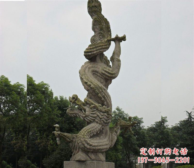 广西广场大理石龙雕塑