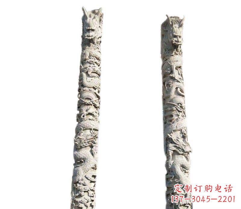 广西欣赏传统工艺,邀请专业大理石龙柱雕塑