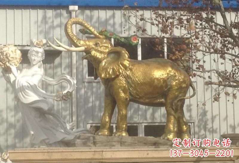 广西海洋之神的守护——大象雕塑