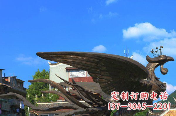 广西广场凤凰动物铜雕