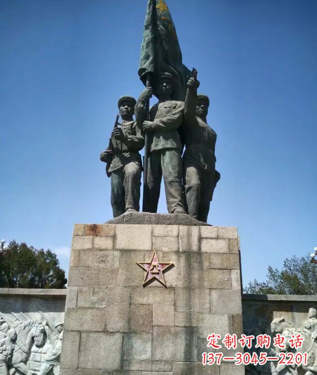 广西传承革命精神领雕纪念铜雕战士雕塑