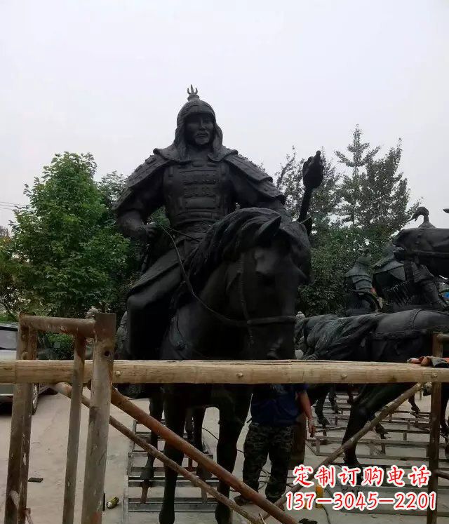 广西浪漫古将骑马铜雕,让您感受古代将军的风采!