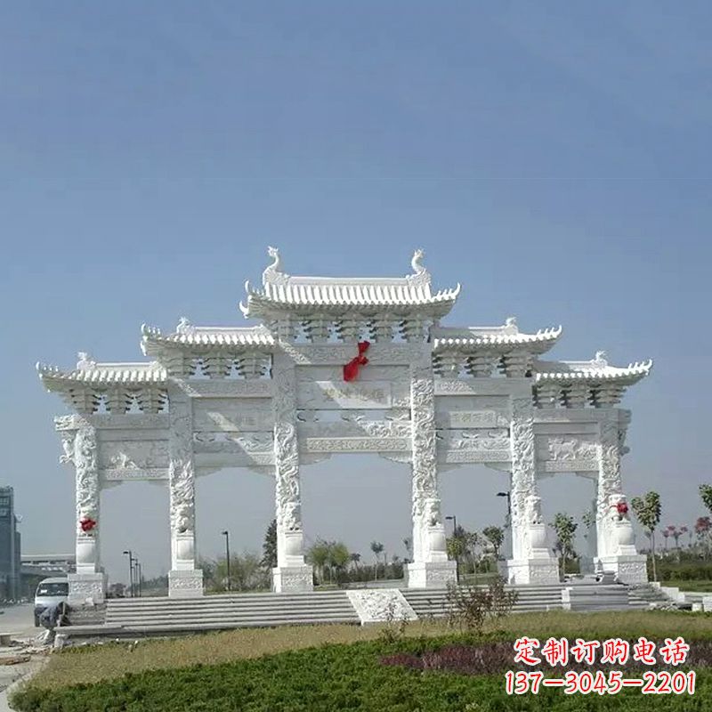 广西精美石牌坊雕塑,美化您的空间