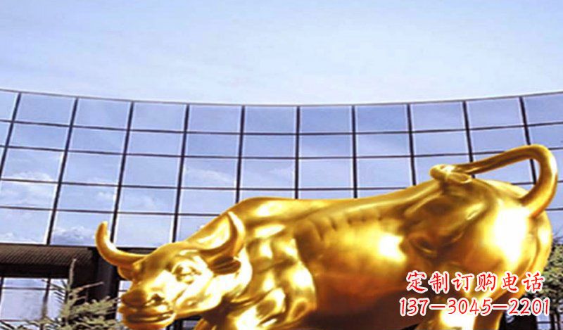 广西广场华尔街牛动物铜雕