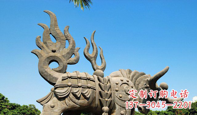 广西铜牛雕塑,精致美观的热带雕塑
