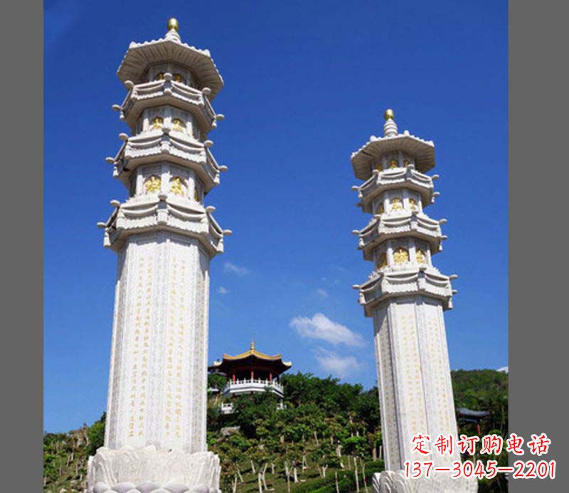 广西广场景观大理石宝塔石雕