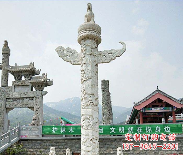 广西广场景观大理石华表石雕