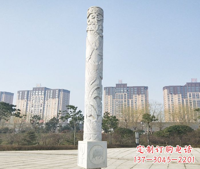 广西广场景观大理石龙柱石雕_2 (2)