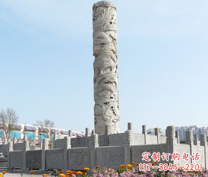 广西广场景观大理石龙柱石雕_1 (2)