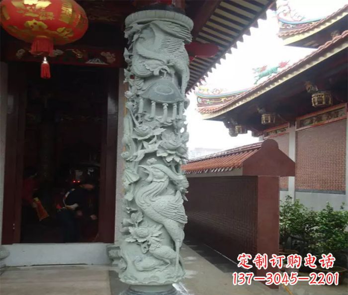 广西广场景观大理石龙柱石雕_2