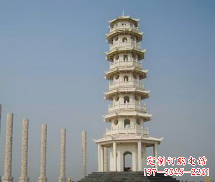 广西广场景观多层宝塔石雕 (2)