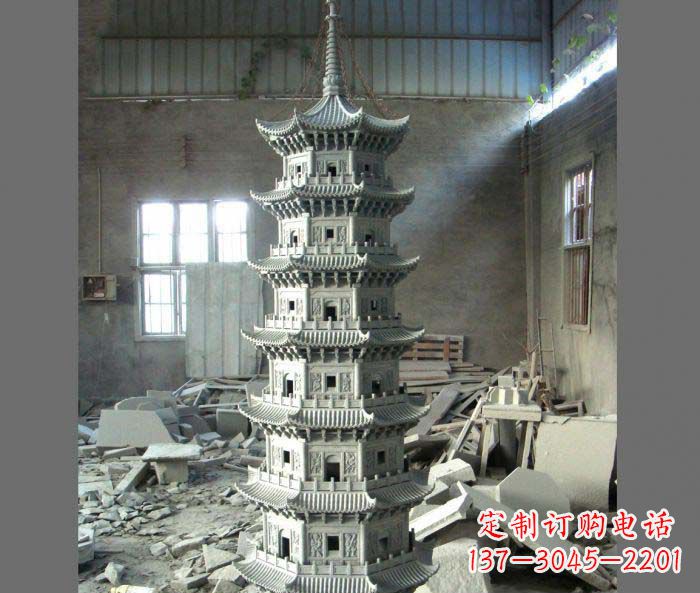 广西广场景观多层宝塔石雕