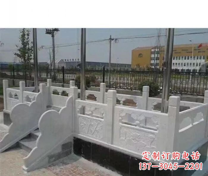 广西广场景观汉白玉升旗台石雕 (3)