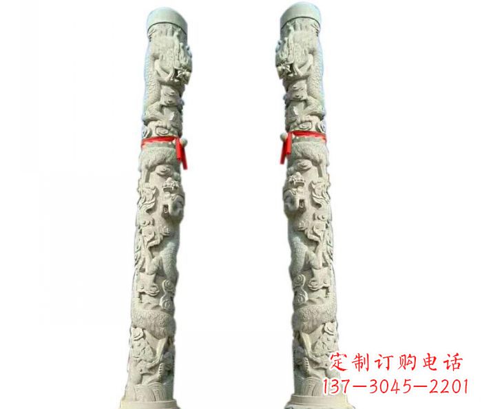 广西时尚的盘龙柱石雕,给你不一样的空间