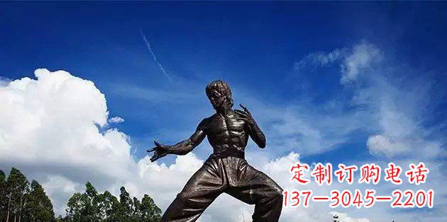 广西流派经典不朽:李小龙名人铜雕