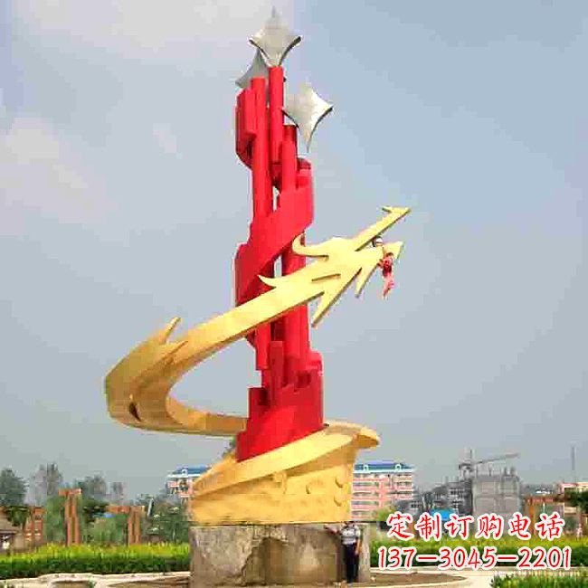 广西中领雕塑出品的活力龙形不锈钢雕塑