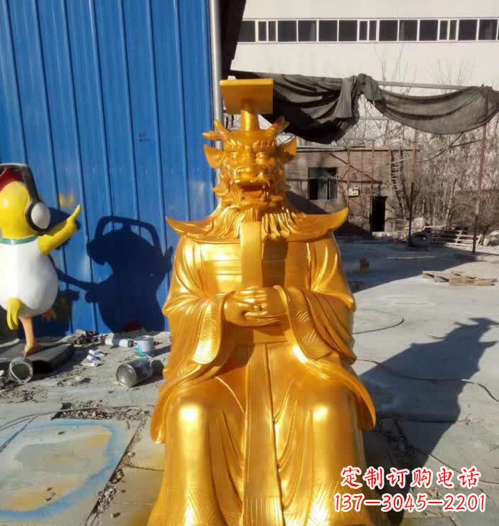 广西中领雕塑:精美龙王铜雕
