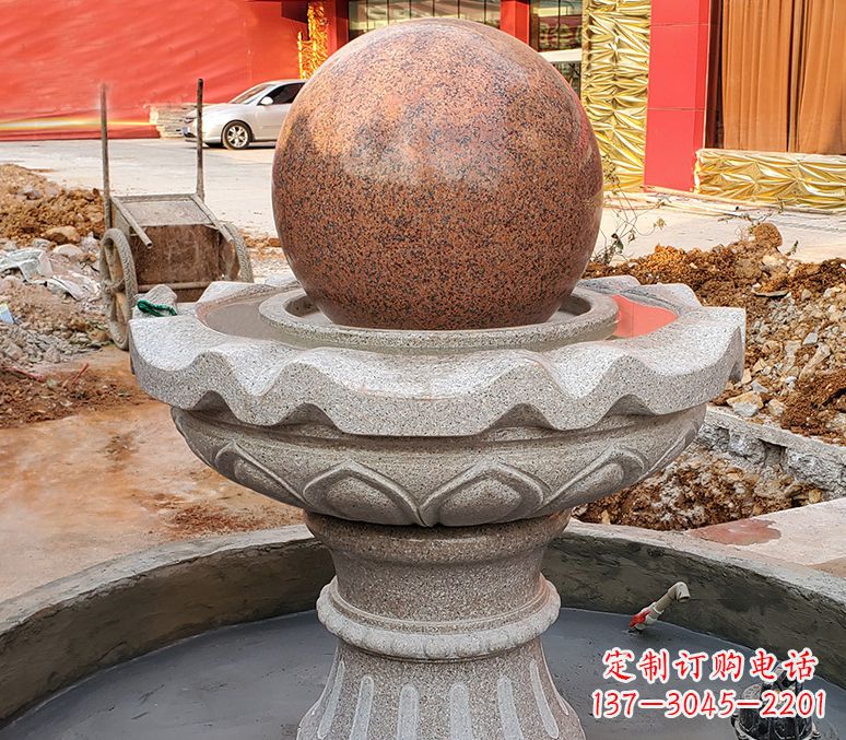 广西精美喷泉石雕塑,点缀室外美感