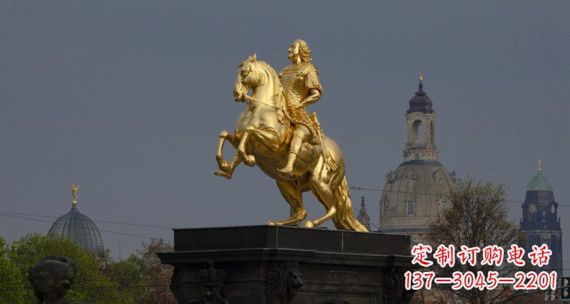 广西西方风格铜骑马雕塑