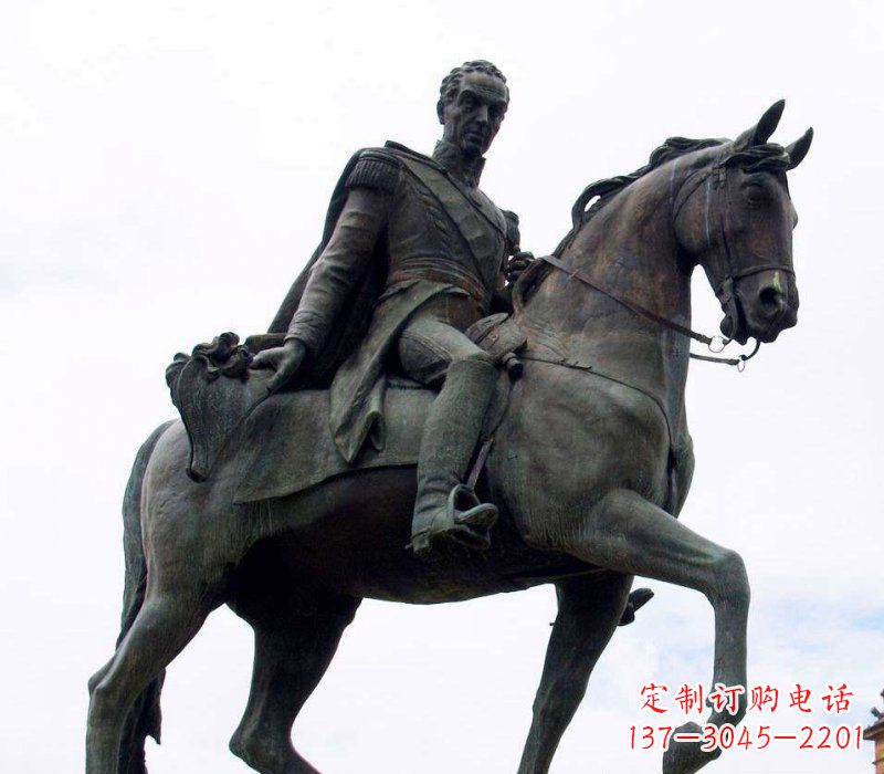 广西中领雕塑:西方风格骑马铜雕