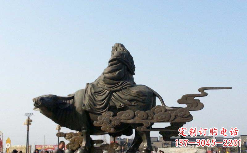 广西精美雕塑-老子景观铜雕