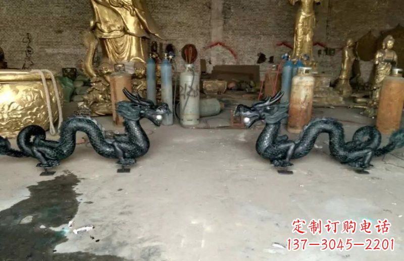 广西中领雕塑精美定制双龙戏珠雕塑