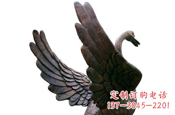 广西中领雕塑|优雅大气的铜雕天鹅