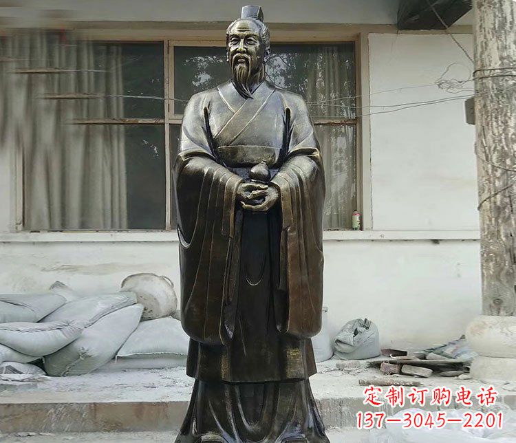 广西扁鹊人物铜雕塑,高雅栩栩如生